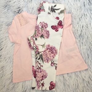 New The Children’s Place Baby Girl’s Super Stretch Floral Graphic Jegging